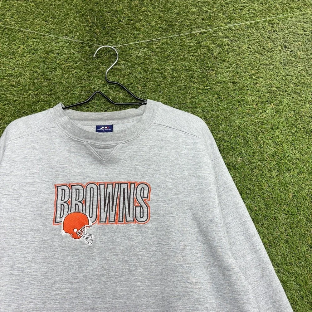 Cleveland Browns Sweatshirt Mens Large Gray Crewneck NFL Football Pro Player